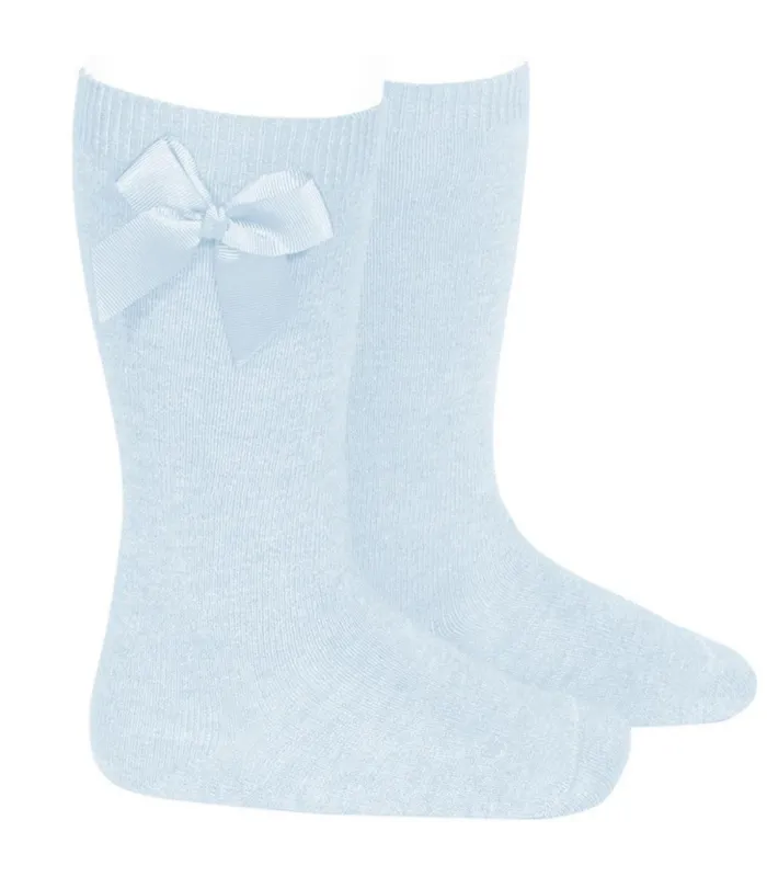 Calcetín Lazo Grosgrain Cóndor Azul Bebé