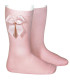 Calcetín Lazo Grosgrain Cóndor Rosa Palo