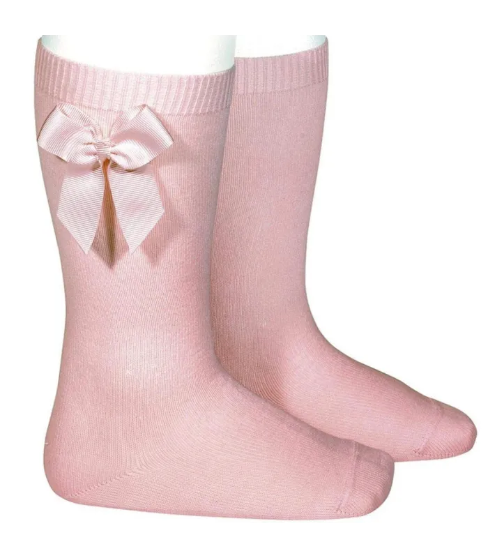 Calcetín Lazo Grosgrain Cóndor Rosa Palo