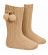 Calcetín Canalé Borlas Cóndor Camel