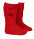 Calcetín Canalé Borlas Cóndor Rojo