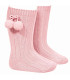 Calcetín Canalé Borlas Cóndor Rosa