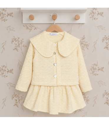 Conjunto Falda Niña Crema Calamaro Sarria, foto catalogo.