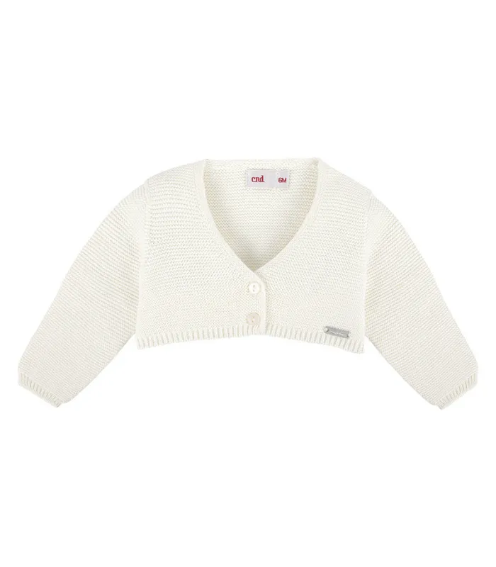 Chaqueta Cóndor Nata 202 de punto bobo. Fondo blanco.