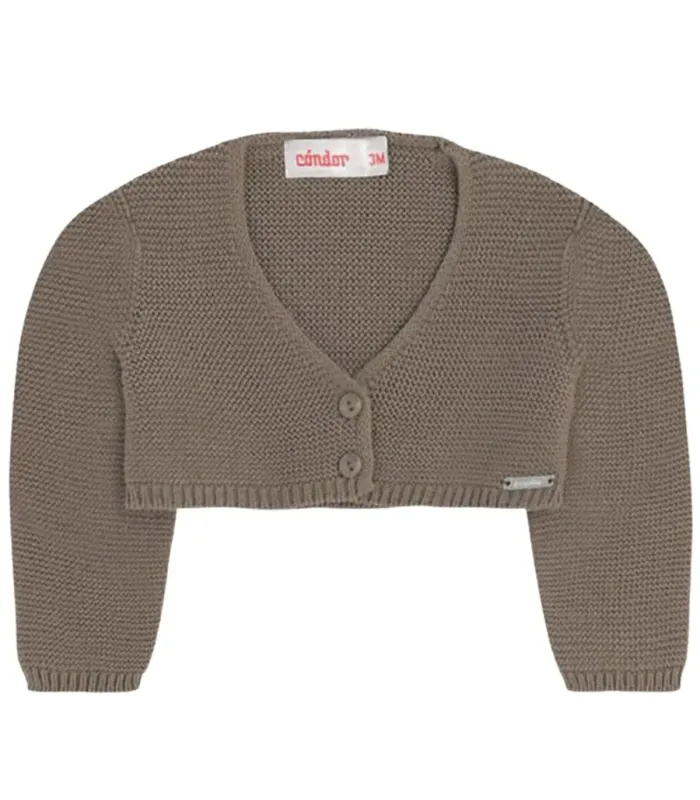 Chaqueta Cóndor Visón 350 de punto bobo. Fondo blanco.
