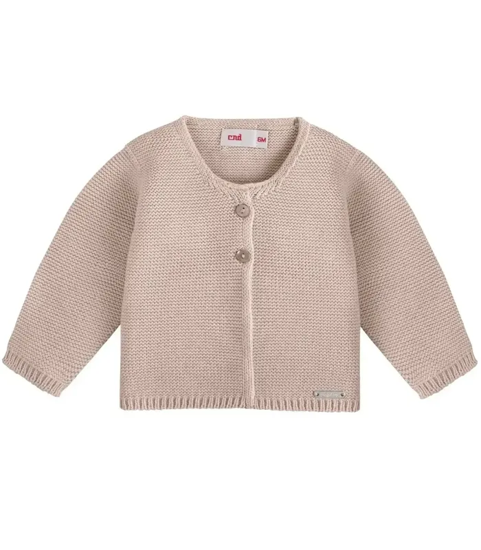 Chaqueta Cóndor Piedra 334 larga de algodón con textura de punto bobo y botones delanteros foto catálogp
