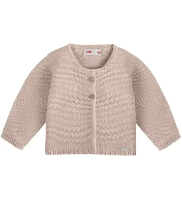 Chaqueta Cóndor Piedra 334 larga de algodón con textura de punto bobo y botones delanteros foto catálogp