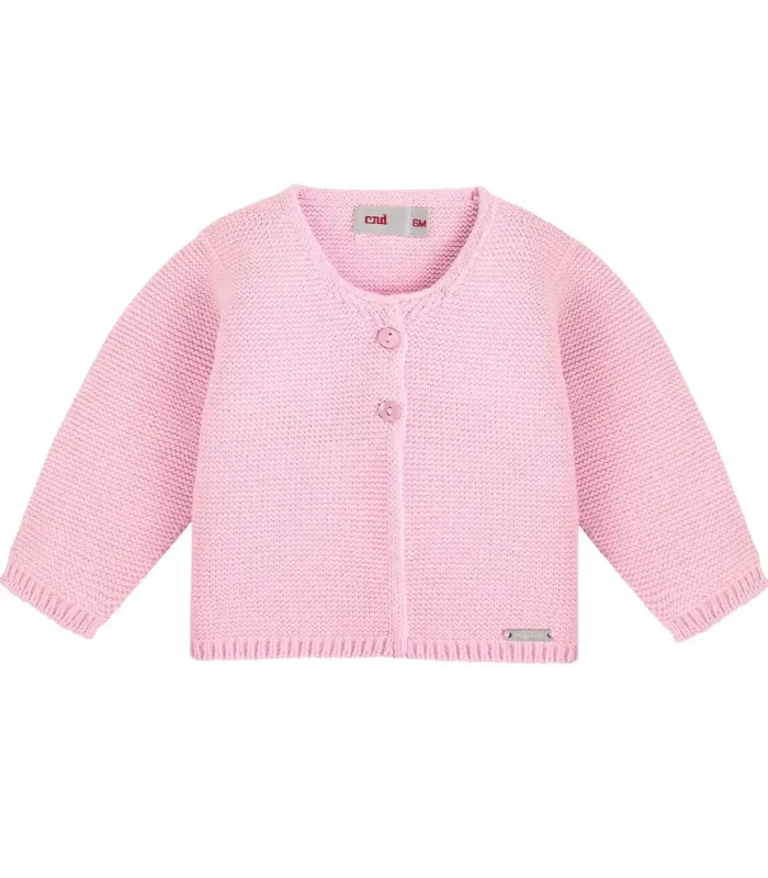 Chaqueta larga Cóndor Rosa 500 de algodón con textura de punto bobo y botones delanteros foto catálogo