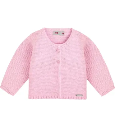 Chaqueta larga Cóndor Rosa 500 de algodón con textura de punto bobo y botones delanteros foto catálogo