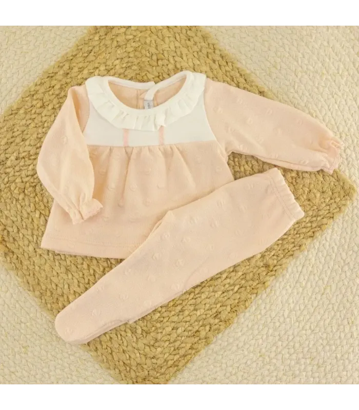 Conjunto Polaina bebé melocotón invierno Calamaro