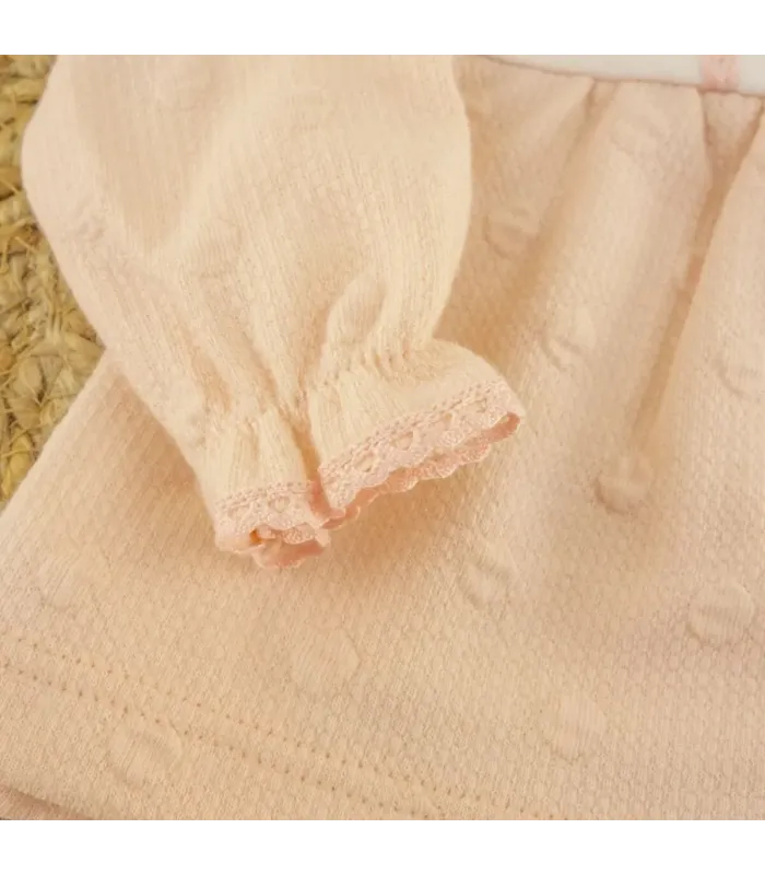 Conjunto Polaina bebé melocotón invierno Calamaro