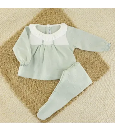 Conjunto Polaina bebé mint invierno Calamaro