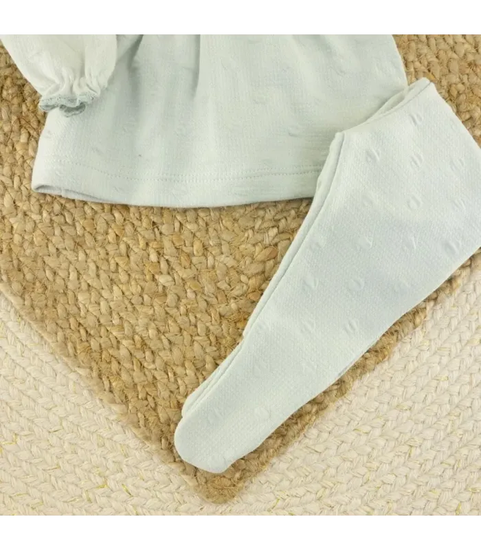 Conjunto Polaina bebé mint invierno Calamaro