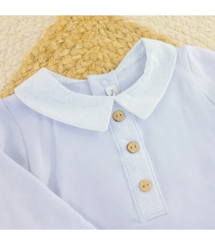 Conjunto Pololo bebé celeste Calamaro Lebeche