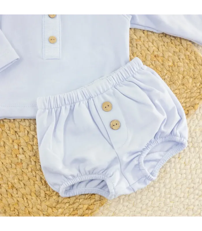Conjunto Pololo bebé celeste Calamaro Lebeche