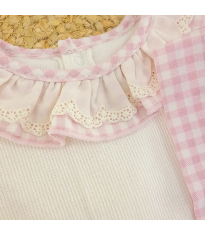 Conjunto Pololo bebé rosa nude Calamaro Berg