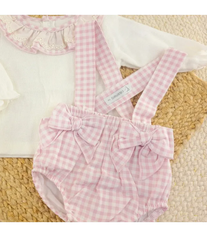 Conjunto Pololo bebé rosa nude Calamaro Berg