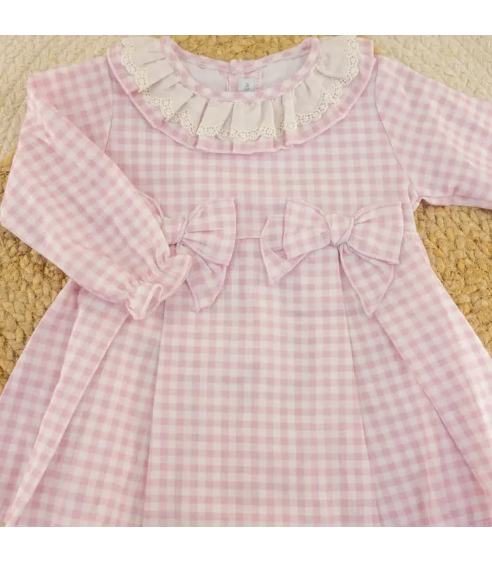 Vestido niña rosa nude Calamaro Berg