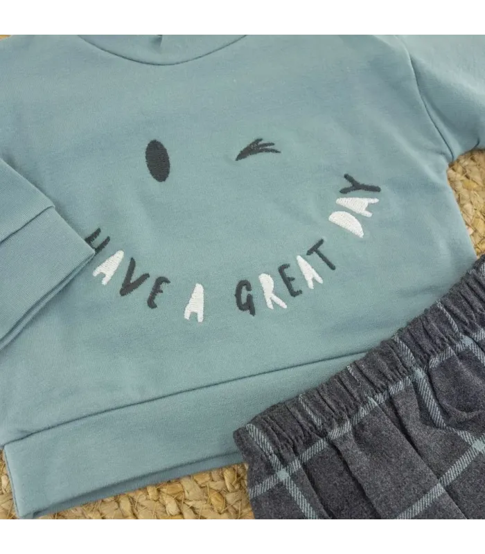 Conjunto Pololo niño mint Calamaro Zonda