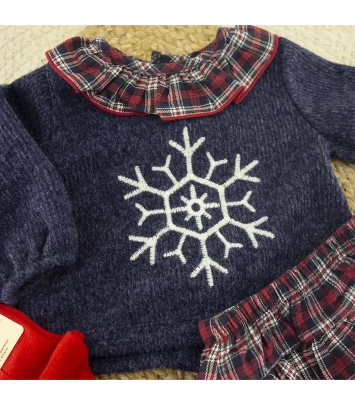 Conjunto pololo bebé Navidad marino Monzón