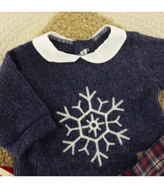 Conjunto pantalón bebé Navidad marino Monzón