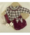 Conjunto pololo bebé niña granate Boreas