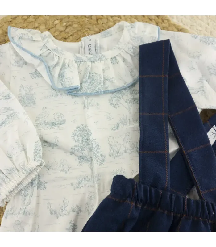 Conjunto pololo niña azul Levante