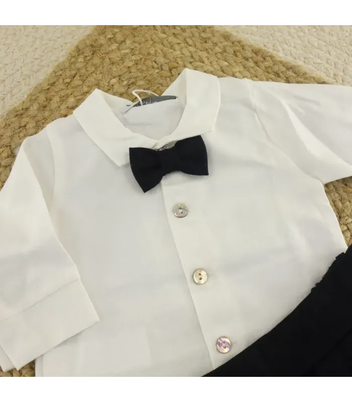 Conjunto pantalón bebé negro Alisio
