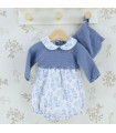 Pelele bebé porcelana azul Dulce de Fresa