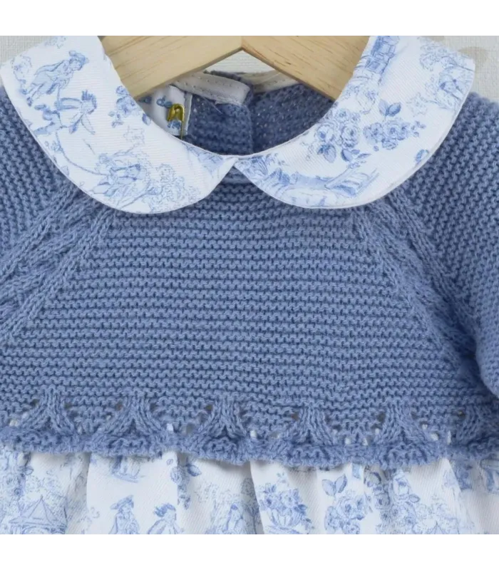 Pelele bebé porcelana azul Dulce de Fresa