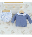 Conjunto pololo bebé Porcelana azul