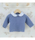 Conjunto bebé jersey y pololo azul Dulce de Fresa