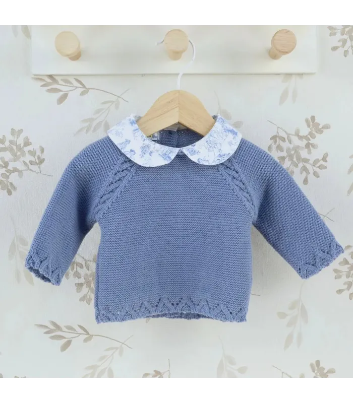 Conjunto bebé jersey y pololo azul Dulce de Fresa