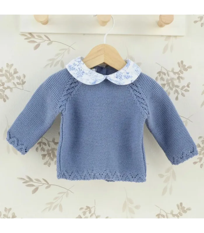 Conjunto polaina bebé azul Dulce de Fresa