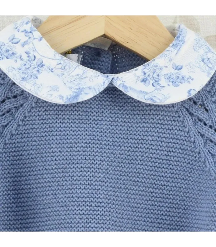 Conjunto polaina bebé azul Dulce de Fresa