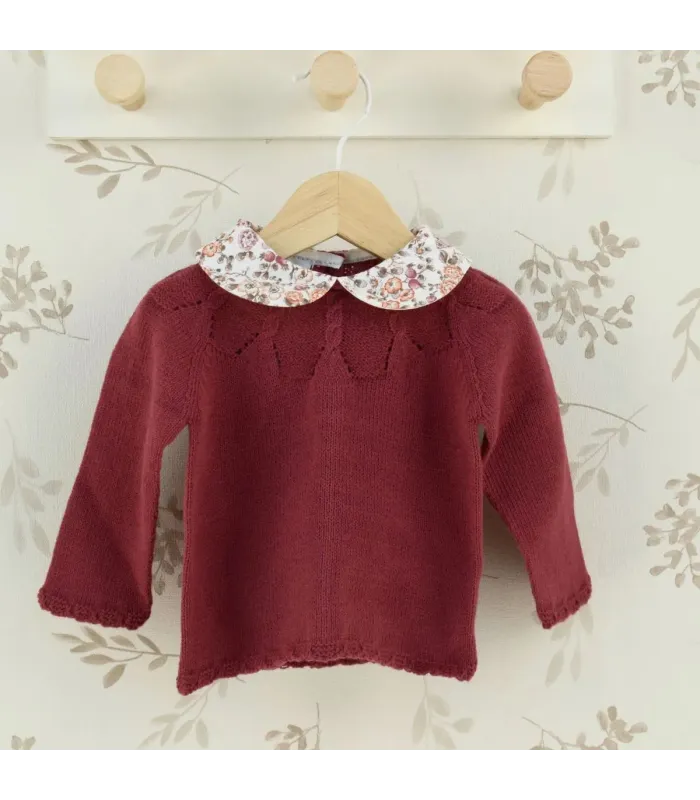 Conjunto bebé  granate Dulce de Fresa