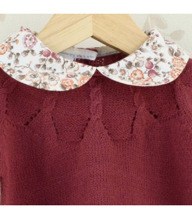 Conjunto bebé polaina granate Dulce de Fresa