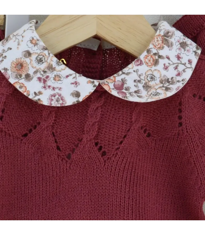 Conjunto pololo bebé Granada granate Dulce de Fresa