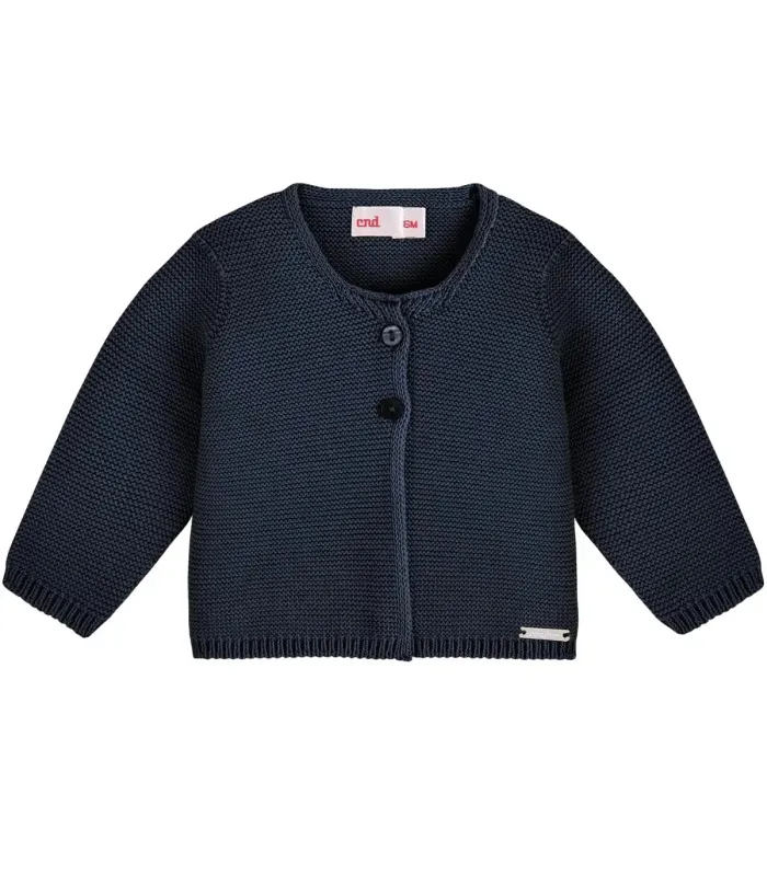 Chaqueta larga Cóndor marino de algodón con textura de punto bobo y botones delanteros. En punto bobo