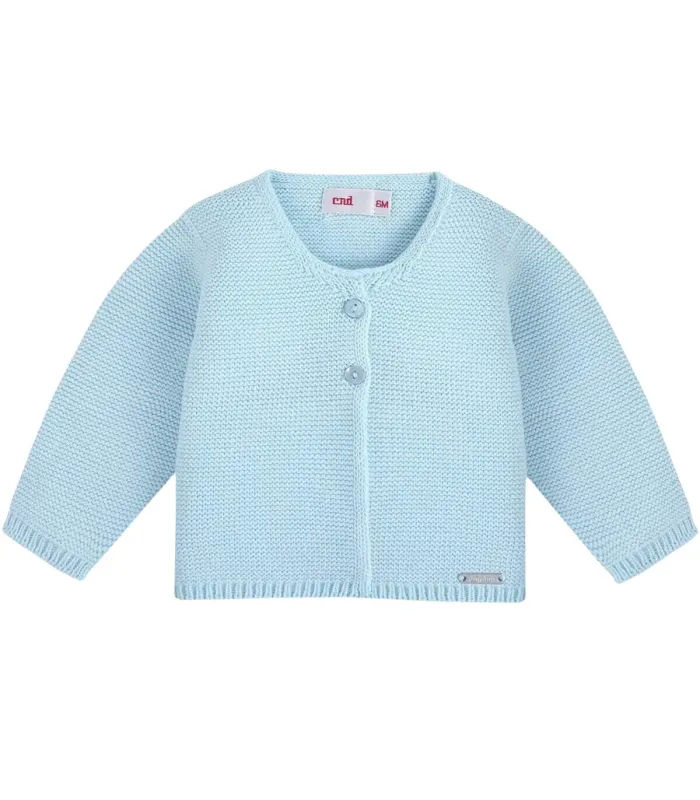 Chaqueta Cóndor Azul Bebé 410 de punto bobo. Fondo blanco.