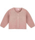 Chaqueta larga Cóndor Rosa Empolvado 544 de punto bobo con botones delanteros. Fondo blanco.