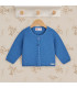 Chaqueta Cóndor Azul Francia 449 de punto bobo. Fondo estudio.