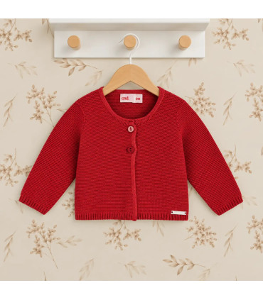 Chaqueta Cóndor Red Velvet 578 de punto. Fondo estudio.