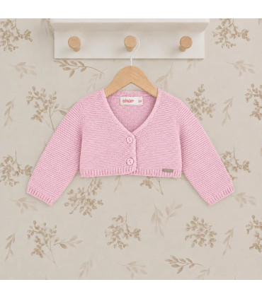 Chaqueta Cóndor Rosa 500 de punto bobo. Fondo estudio.