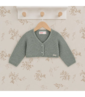 Chaqueta Cóndor Verde Seco 756 de punto bobo. Fondo estudio.