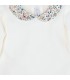 Diseño del Body Bebé Crudo cuello floral estampado algodón suave elegante infantil