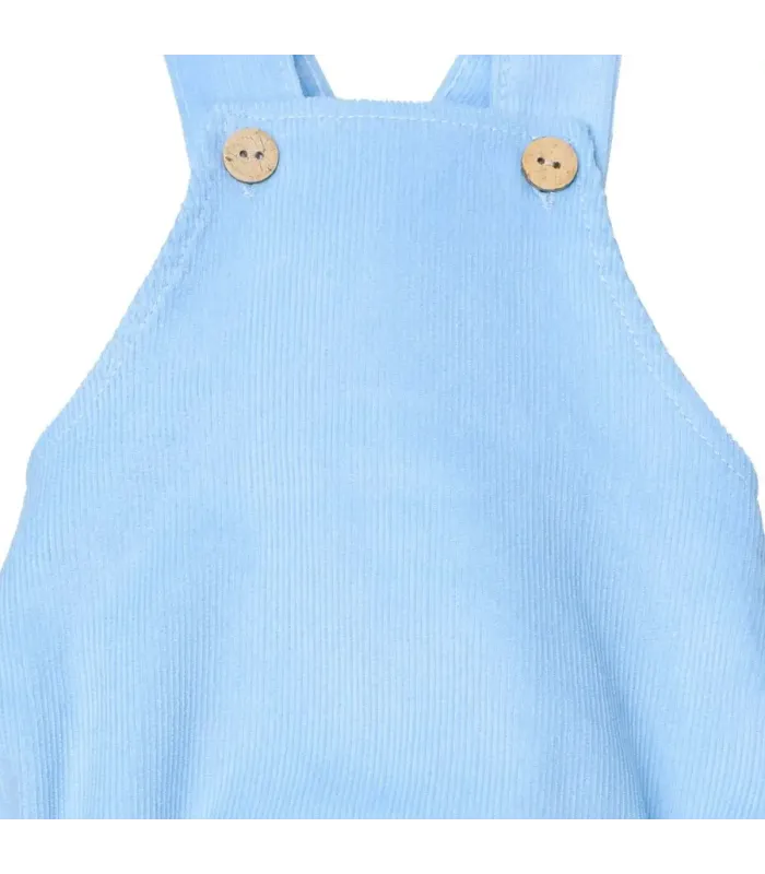 Detalles del Peto bebé celeste de algodón colección Antas Calamaro para recién nacido con diseño clásico