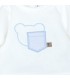 Diseño del Conjunto Polaina bebé azul cielo algodón con cuello bordado detalle delicado primera puesta invierno