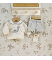 Conjunto Pololo bebé gris vichy Calamaro Foz