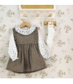 Conjunto Pichi niña chocolate Calamaro Borbén